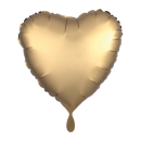 Folienballon Herz Satin Gold 43cm